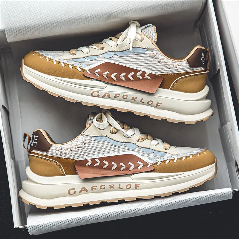 Men's casual Chunky sneakers Four seasons breathable lightweight soft-sole anti-slip fashion outdoor speed running sports shoes