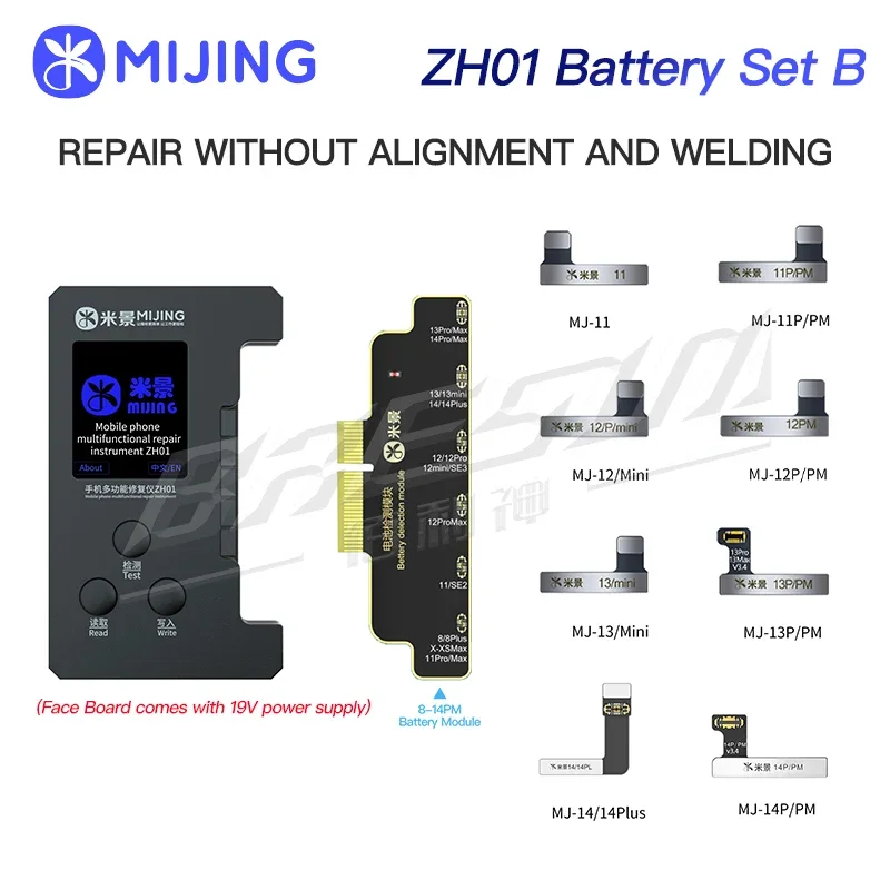 MIJING ZH01 Dot Matrix Programmer Face ID Host Set Battery Repair Dot Matrix Data Change For iPhone X-11 12 13 14 Pro Max Repair