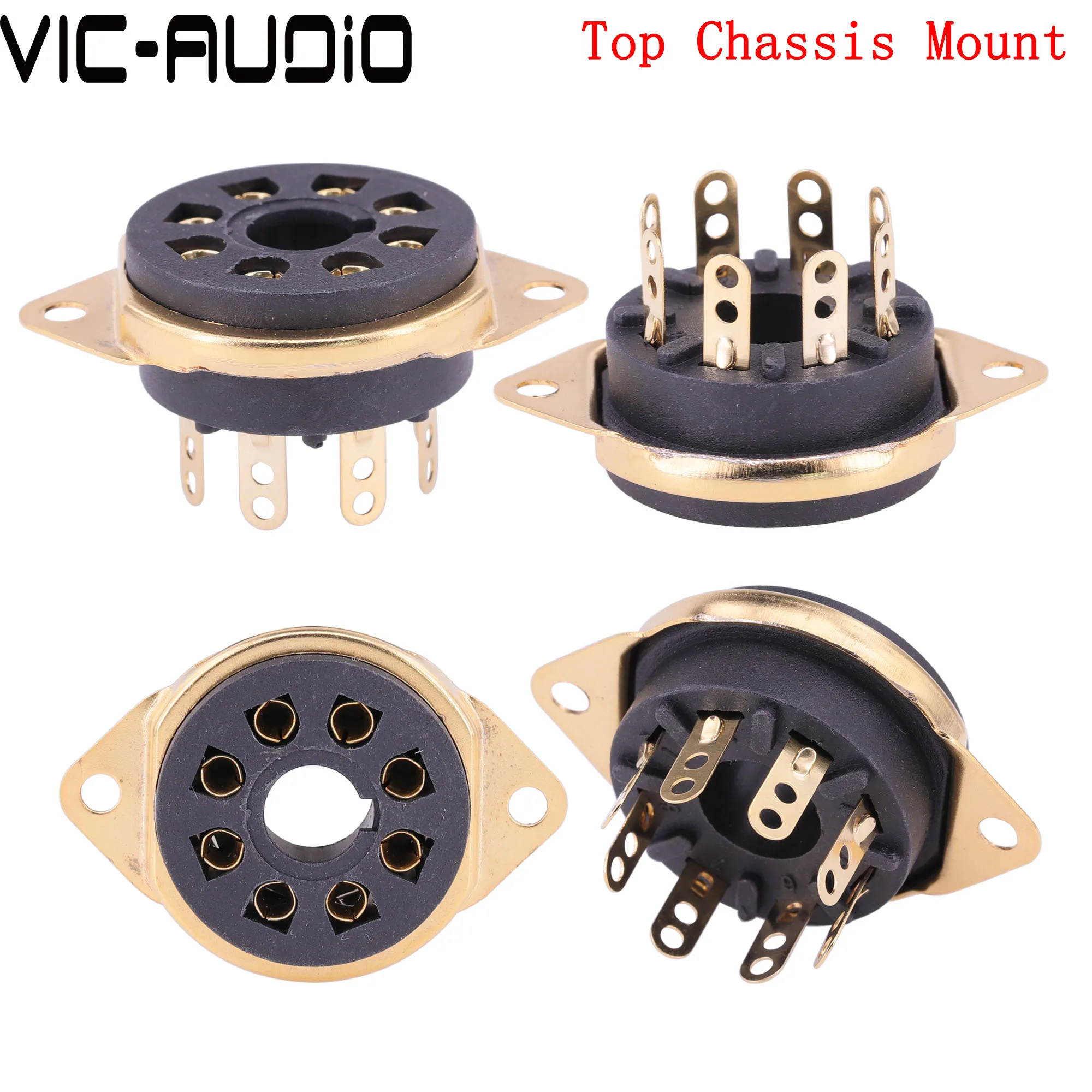 8Pin Tube Socket GZS8-B Vintage Valve Base For KT88 6V6 6L6 EL34 6N8P CV181 6N9P 6SN7 Electron Tube Amplifier HIFI Audio DIY