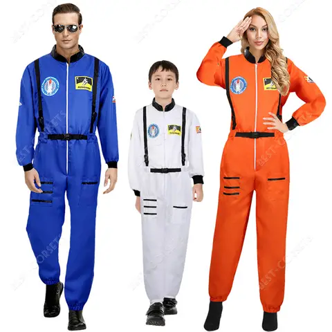Adults Astronaut Costume Spaceman Costume Plus Size Women  Space Astronaut Costume for Kids Jumpsuit Astronaut Suit Adults