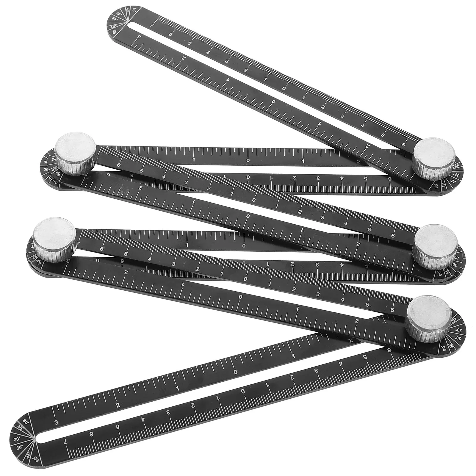 1Pcs Punch Locating Ruler Professional Six-Fold Tile Opening Locator Universal Drill Guide Tile Hole Opener Woodworking Punch