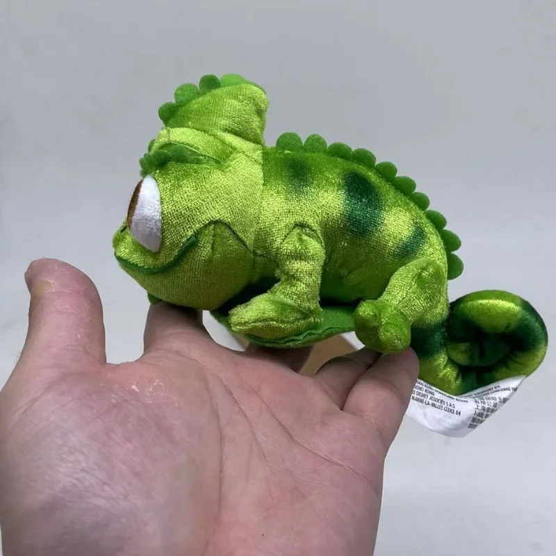 Nueva muñeca de mano camaleón, adorno de hombro de 16cm, lindo juguete de lagarto, con base de disco, adorno animal, regalo de cumpleaños para niños