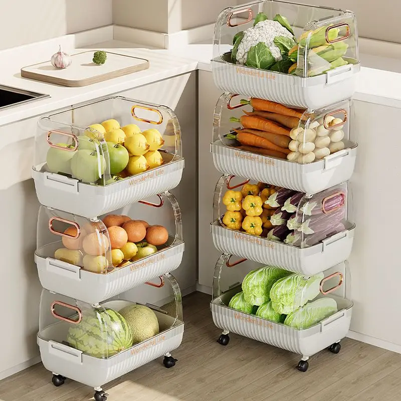 

Firm trolley snack rack household storage rack floor removable multi-layer storage rack