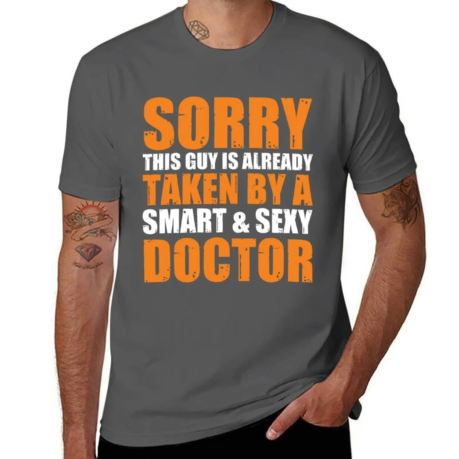 

Doctor's Husband T-Shirt Non-Shrink Basic Cotton T-Shirt