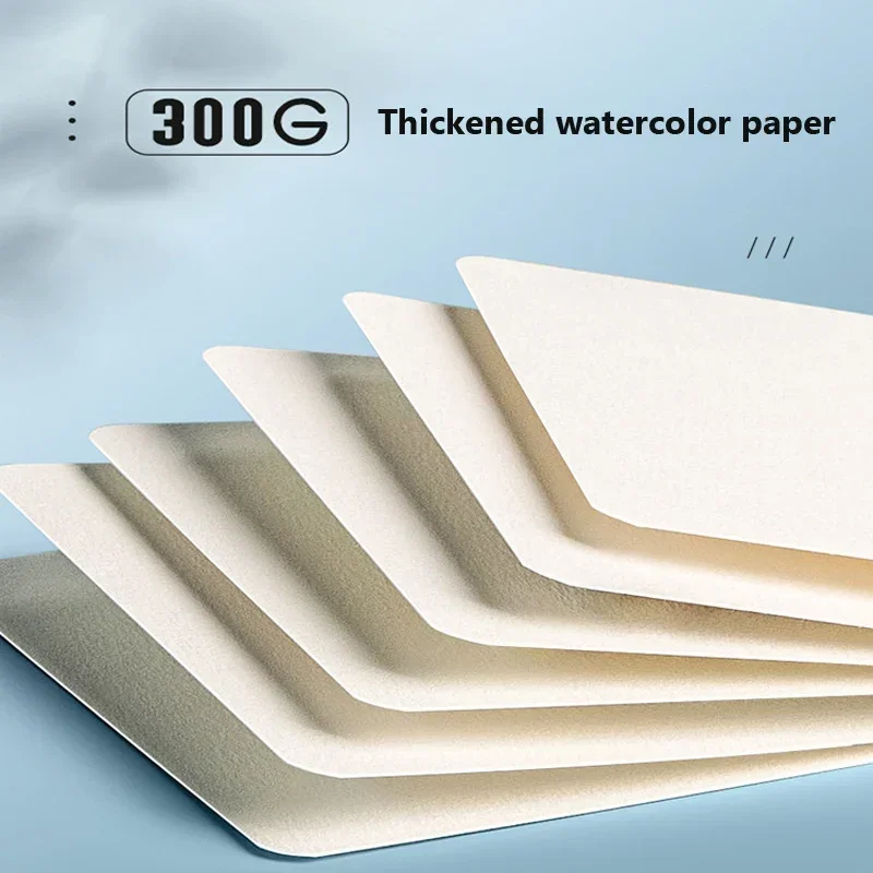 25 Sheets Square/Round Watercolor Paper 300g Professional Water Color Paper Postcard for Painting School Supplies