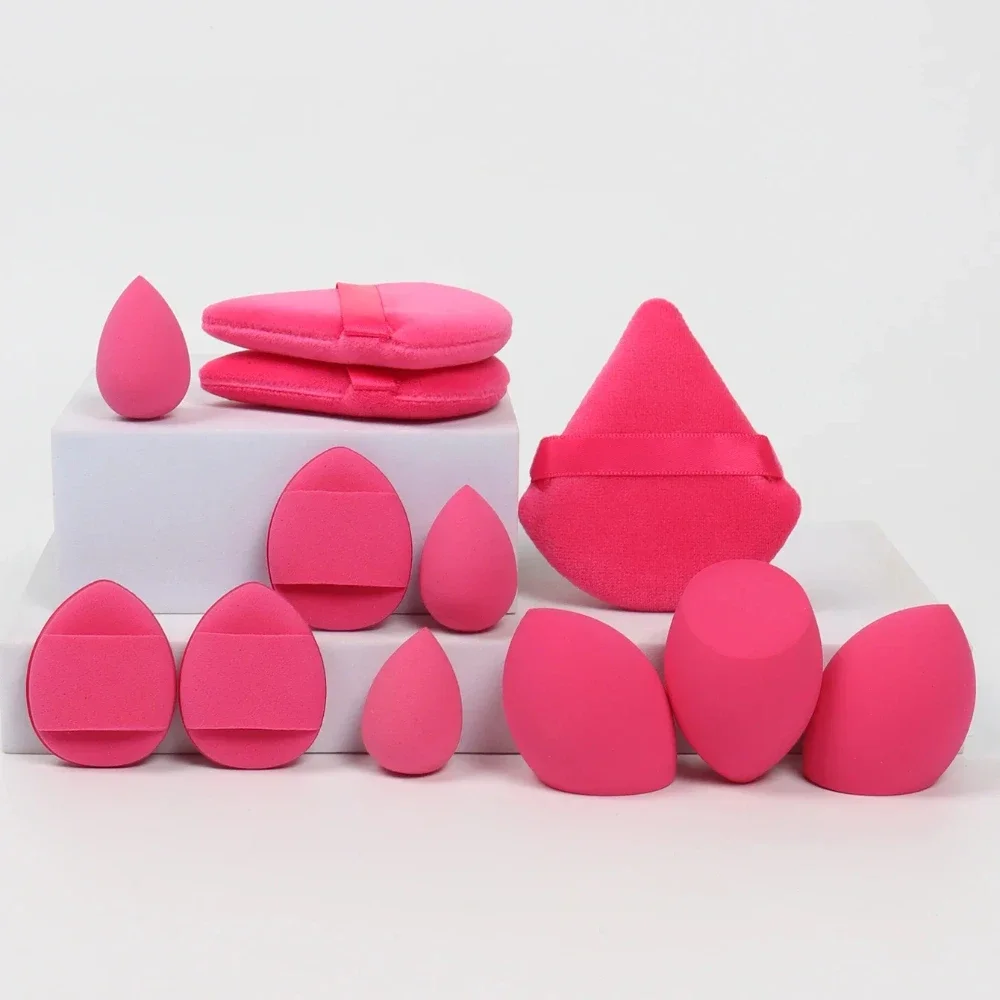 12 stuks universele make-upsponsset gemaakt van 3 losse poederdonsjes 3 mini luchtkussen soezen 3 schoonheidseieren mini schoonheidseieren make-up