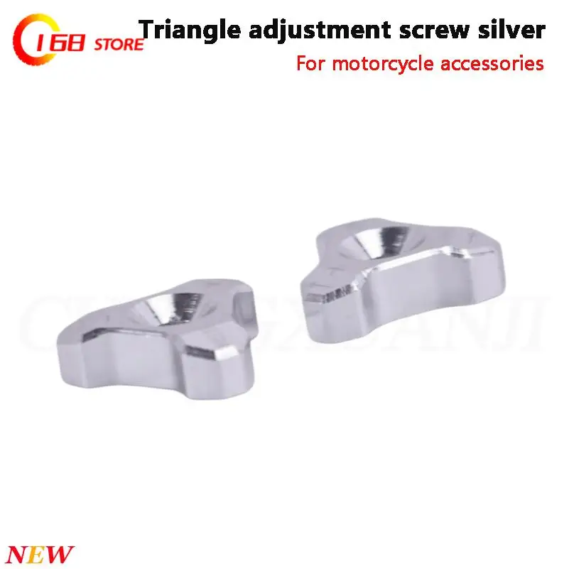 Motorcycle Driver Small Car Silver Triangular Finger Screws Parts Manual Tighten Adjustment Knob