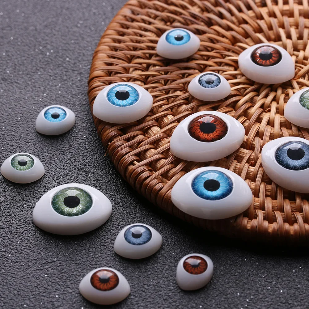 Yeux de sécurité ovales en plastique pour bricolage, yeux de dinosaure, artisanat au crochet, herbe, accessoires de poupée, jouet animal, marionnette, exécutif, 20 pièces