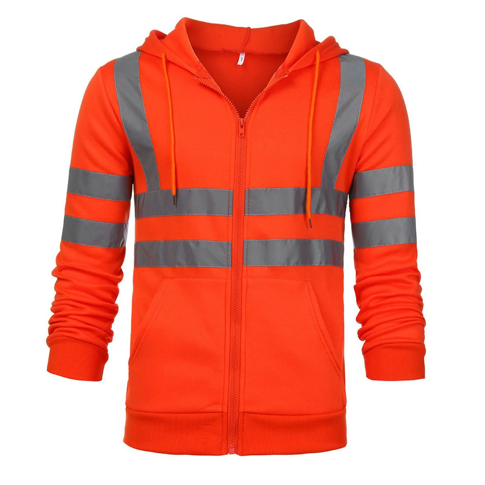 

2025 workwear reflective strip, environmental sanitation safety workwear, cold proof hoodie, fluorescent color