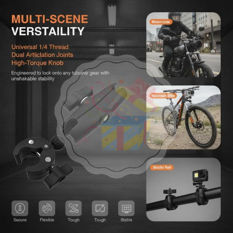 360 Degree Swivel Magic Socket Arm Double Super Clamp Camera Mount for Studio Monitor Umbrella Documentary Filming
