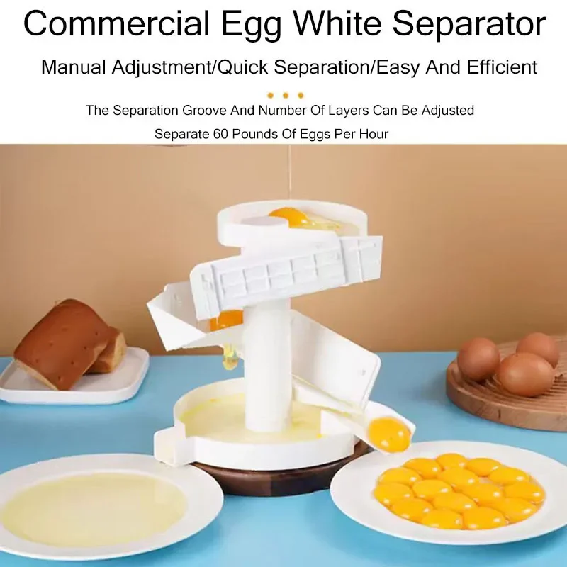 Large Commercial Egg Liquid Separator, Fast Batch Egg Yolk & Egg White Separating Machine