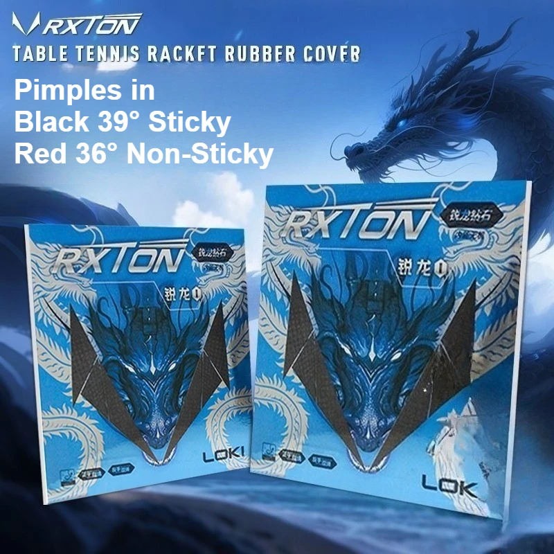 LOKI RXTON 1 البثور المطاطية لتنس الطاولة في 39 ° مبتذل و 36 ° برايمر الزيت المملوء مسبقًا من مطاط بينغبونغ غير الممزأ لا يحتاج إلى ملءها