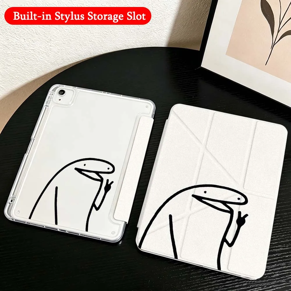 

Angry Bat Stick Case For iPad Mini Pro Air 5 6 7 8 9 10th 11th 11 9.7 10.9 13 inch Transparent Y-Shaped Folding Tablet