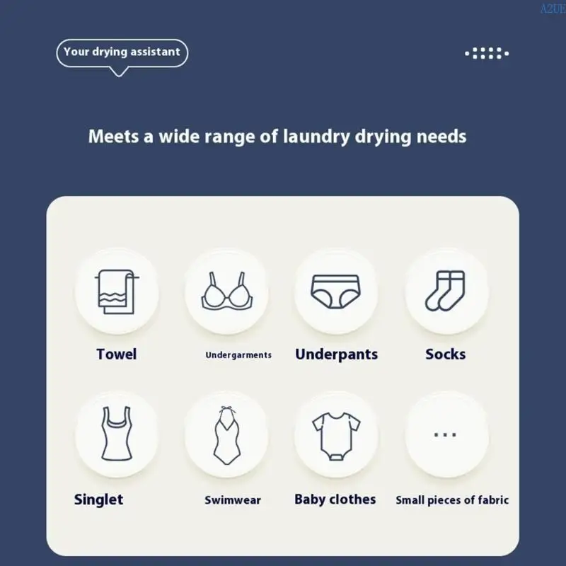 

A2UE Convenient Small Dryer Foldable Dryer Hanging Dryer Small Clothes Dryer Laundry Dryer Plastic Texture for Clothing