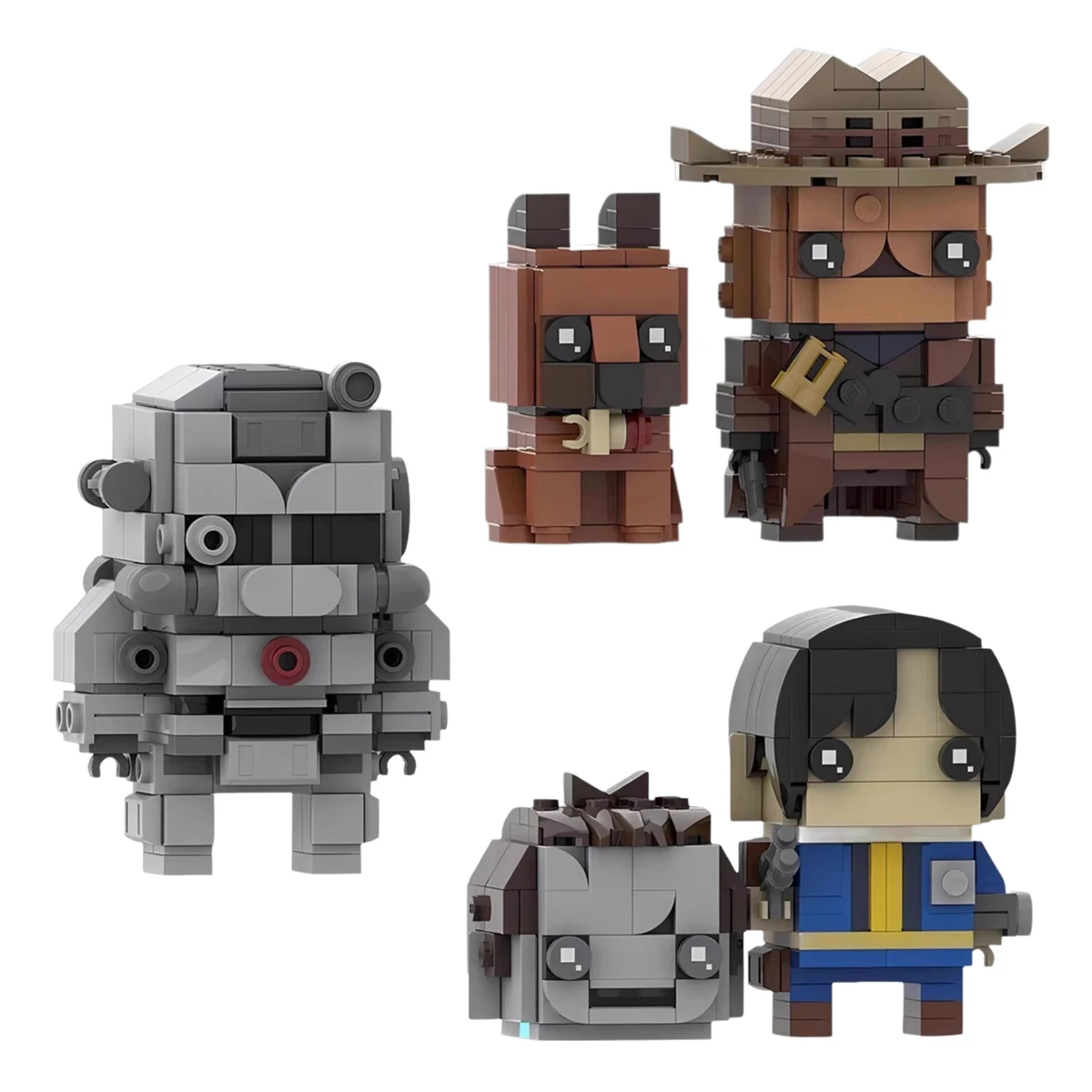 MOC Klassisches TV-Modell mit Nuklearexplosionsszene, Stereoskopisches Modell, Spielzeug-Actionfigur, T-60 Panzer-Power-Puppe, Bausteine, Kinderspielzeug, Geschenk – Detail 2