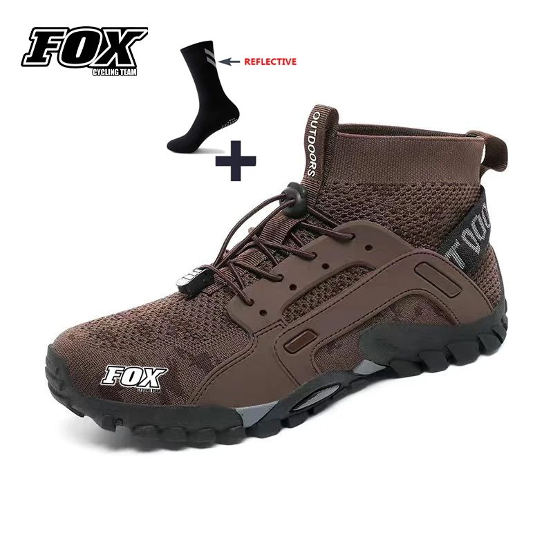 Fox Cycling Team Women MTB Shoes Mountain Bike Footwear Antiskid Motocross Riding Sneakers Zapatillas De Mujer Waterproof Couple