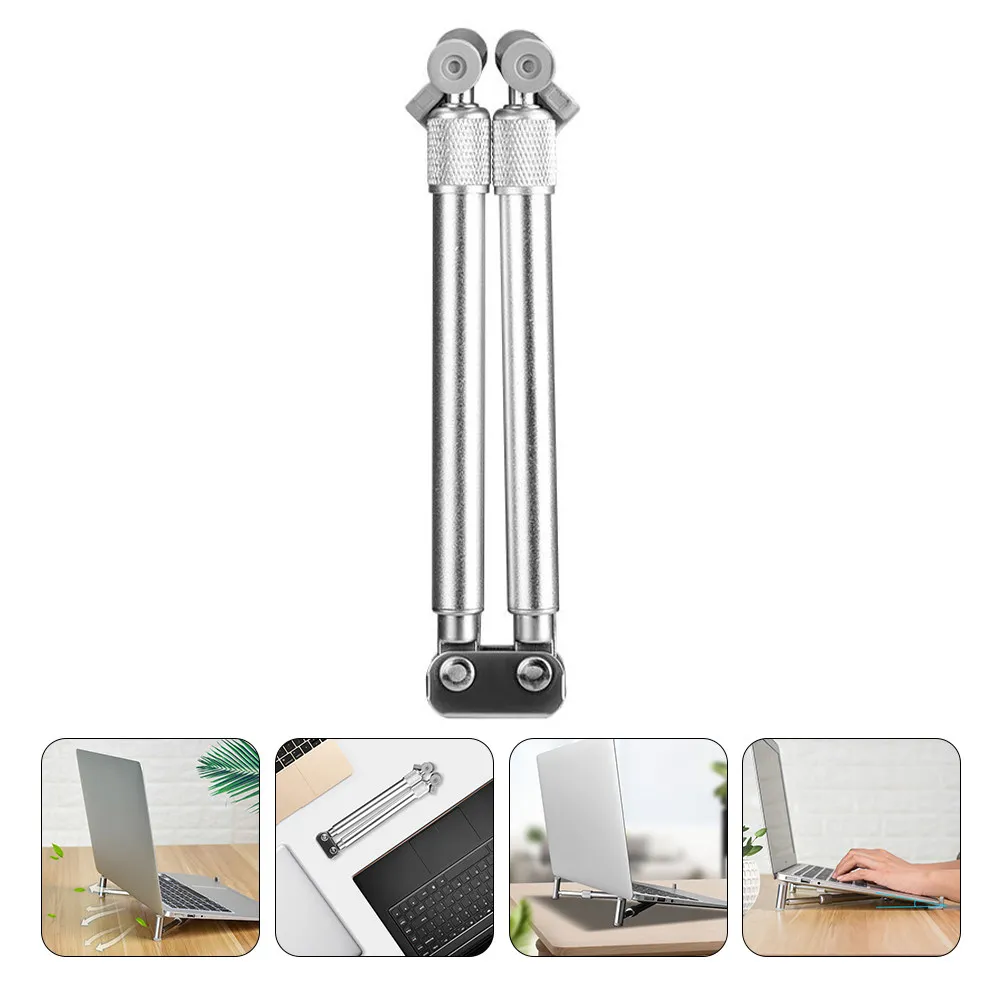 Adjustable Hollowed Aluminum Alloy Laptop Stand Telescopic Foldable Computer Support Cooling Rack Stable Triangle Structure