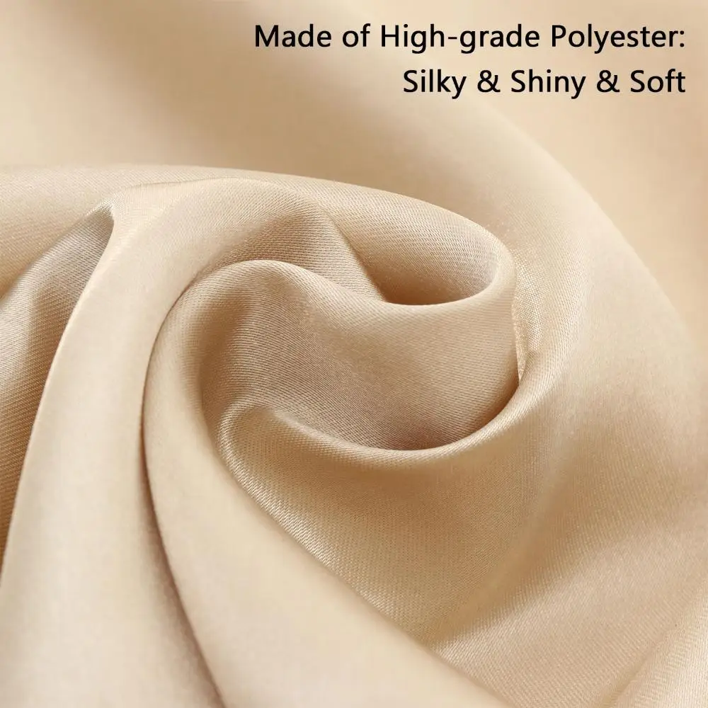 Reusable Washable Solid Restaurant Soft Durable Satin Cloth Napkins Dinner Table Napkins with Hemmed Edges for Wedding Party