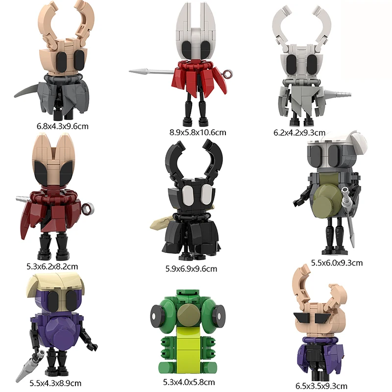 2026 New Hot Game Hollow Knight Silksong Figures BrickHeadzed Adults Building Blocks Set MOC Bricks Model Kit Toy Kid Boy Girl G