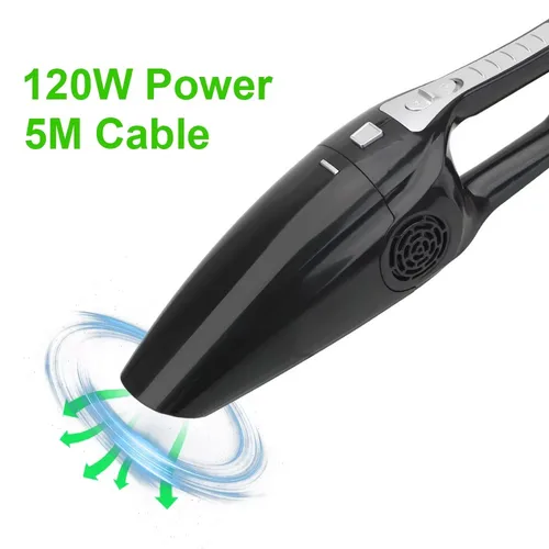 Imagen 2 del producto Aspirador portátil para coche, aspirador de doble uso seco y húmedo de alta succión, potente Mini aspirador adecuado para interiores de coche