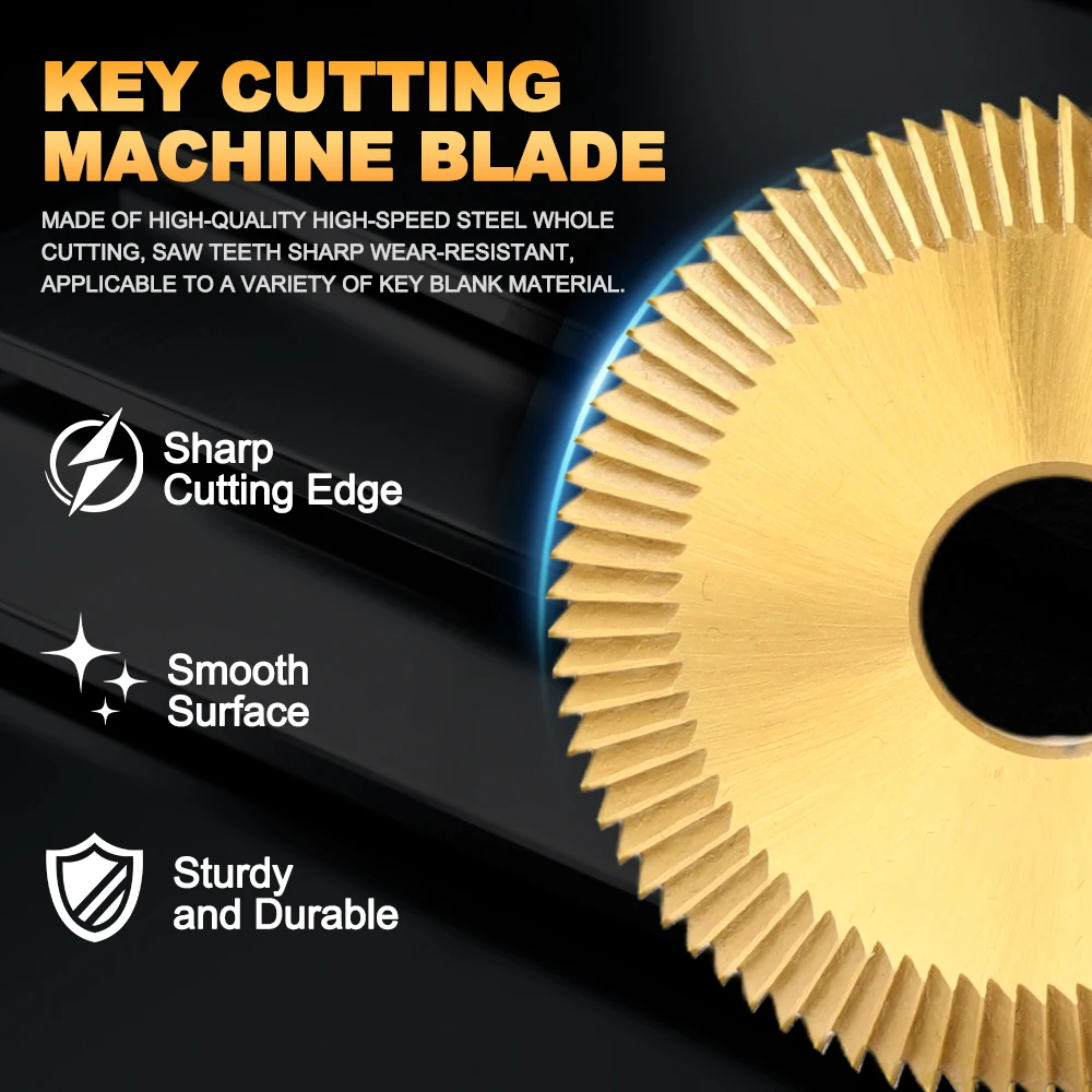 XCAN 1pc Key Duplicate Machine Saw Blade 60/70mm Double Side Titanium Coated Key Machine Cutter 60 80 Teeth for Copy Keys