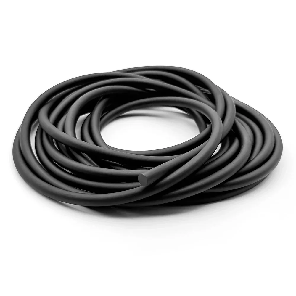 Solid Black Natural Latex Round Strip Diameter 6mm High-Elasticity Rubber Cord Strength Slingshot Elastic Band DIY view 2
