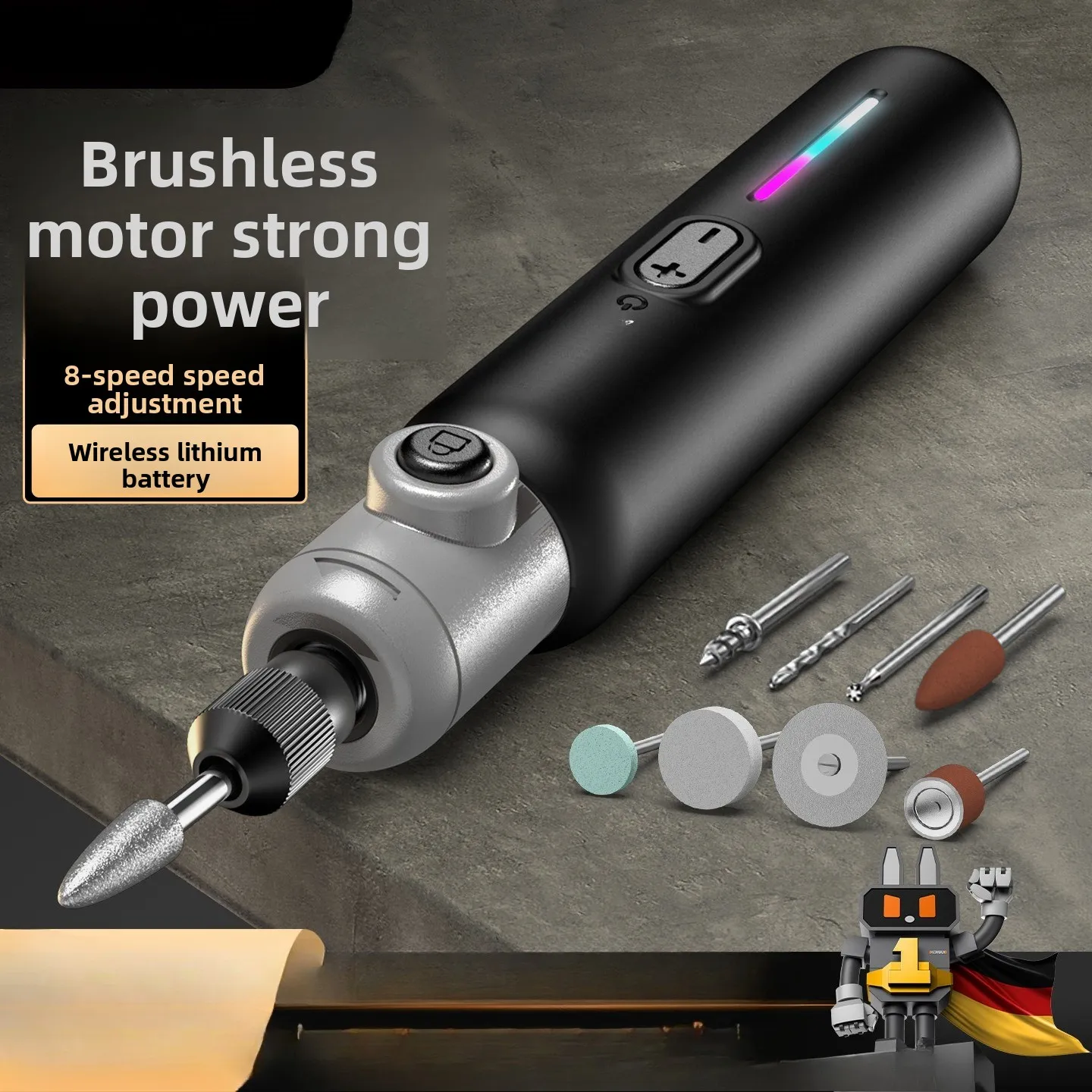 Handheld Electric Grinder Electric Grinder Polishing Artifact Wood Core Jade Bracelet Engraving Cutting Tools Small Electric
