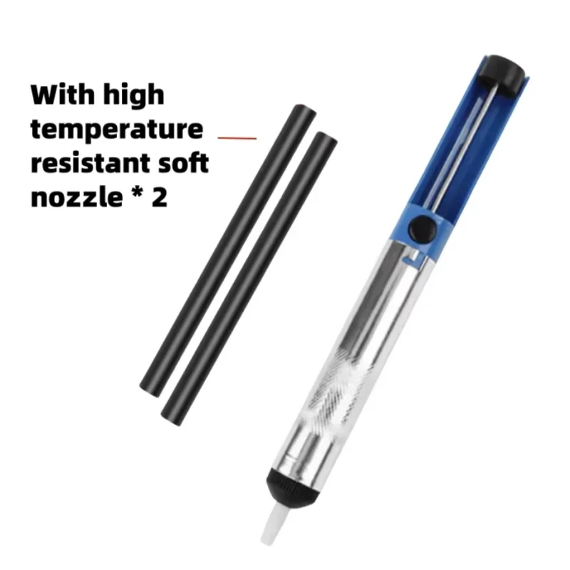 Hot Aluminium Desolderen Zuigpomp Tool Soldeer Sucker Zuig Tin Pen Verwijdering Apparaat Blauw Vacuüm Soldeerbout Desolder