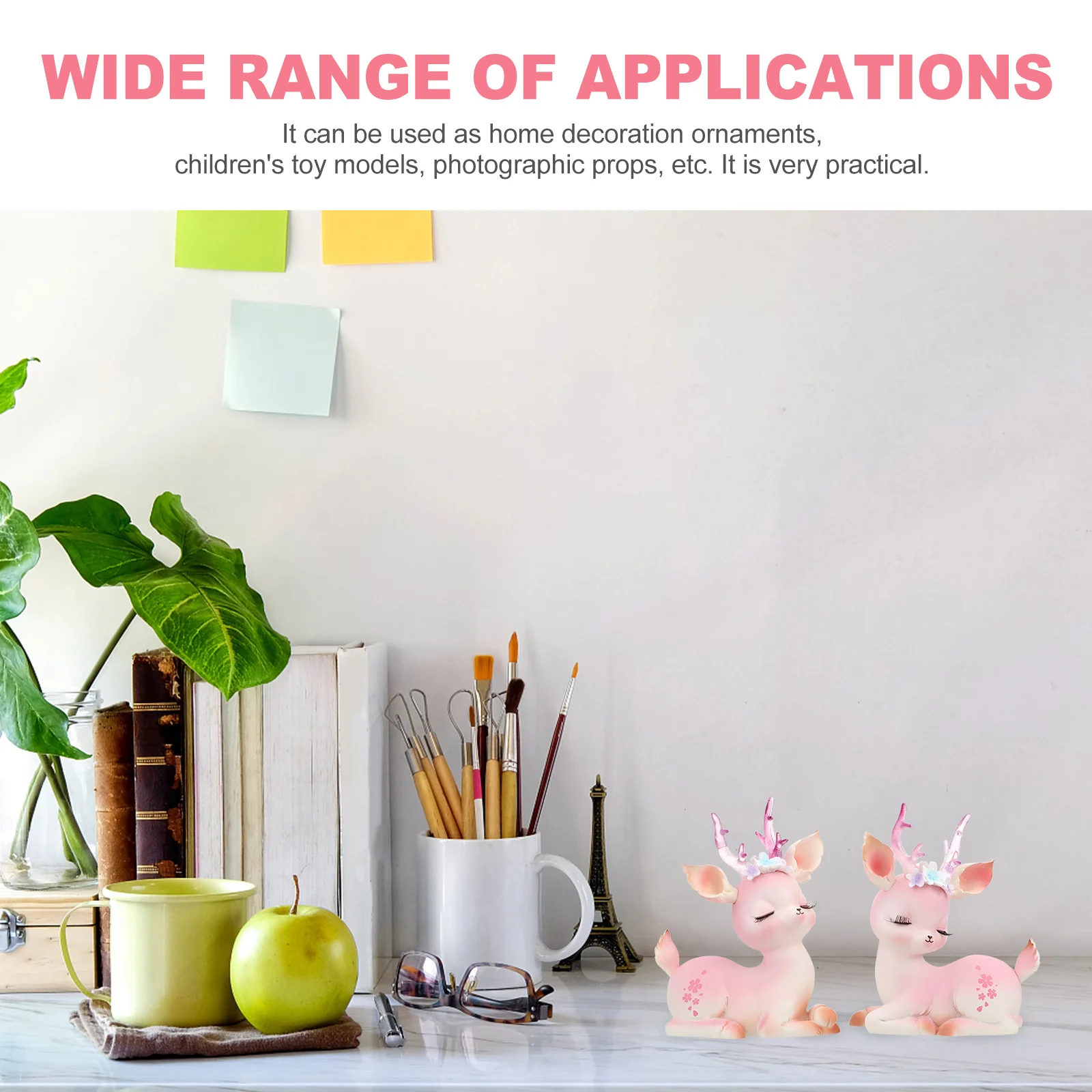 

Antlers Christmas Car Decor Deer Dash Ornament Decoration Pink Decorations for Home
