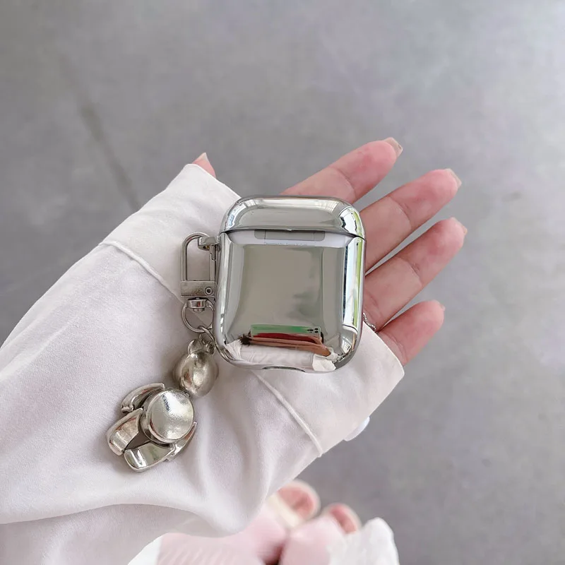 Funda enchapada de oso para AirPods 1, 2, 3, Apple AirPods Pro, generación de auriculares, protección para chicas