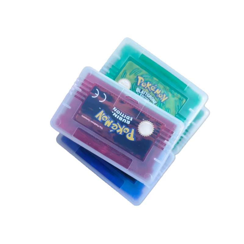 بيكاتشو GBA لعبة بوكيمون سلسلة 32 بت لعبة فيديو خرطوشة وحدة التحكم بطاقة البوكيمون الزمرد الناري الأحمر ورقة خضراء روبي الياقوت الولايات المتحدة الأمريكية #6