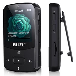 RUIZU Sport Bluetooth MP3 Player Portable Clip Mini Music Walkman With Screen Support FM,Recording,Clock,Pedometer Radio