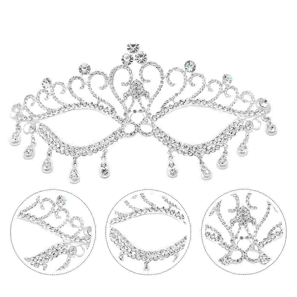 

Mask Masquerade Creative Rhinestone Make up Party Costume Crystal Plate