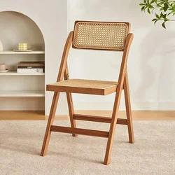 Nordic Dining Chairs Solid Wood Chairs with Backrest Living Room Foldable Chair Relaxing 1-person Chair Balcony Home Furniture