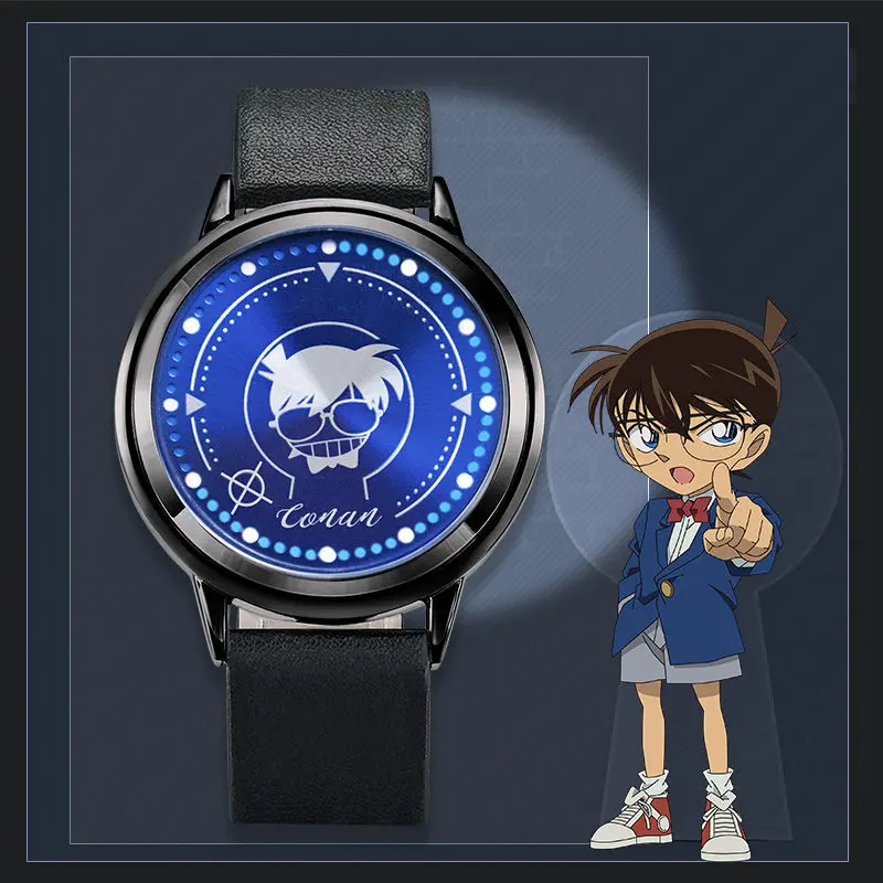 Detective Conan Anime Led Watch Rei Shinichi Ai Ran Manga Role Action Figure Cosplay Gift cool Chrismas Gifts