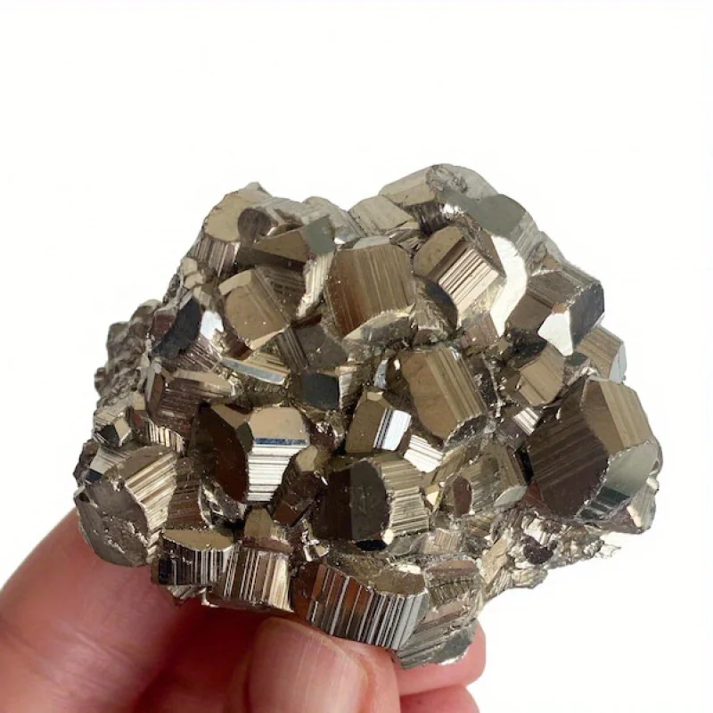 1pc 20-200g AAAA+ Naturan Pyrite Rough Stone, Irregular Pyrite Rock Mineral Specimen Raw Mineral Decoration