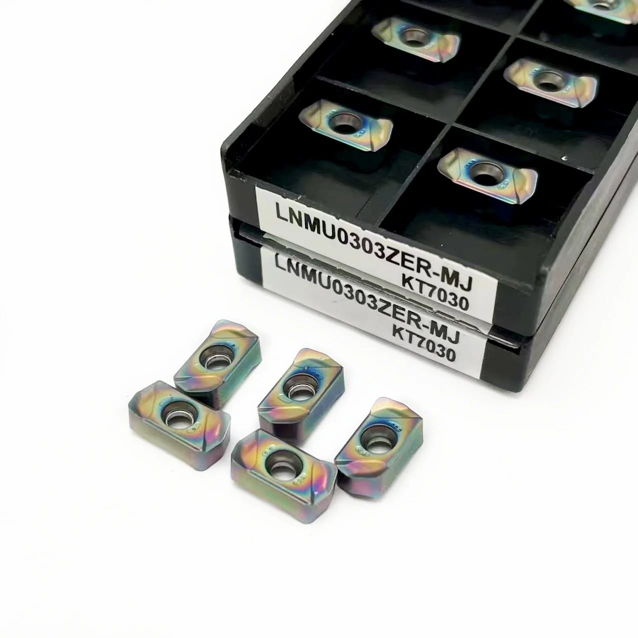 Lnmu0303zer Mj Kt7030 Wolfraam Draaien Hoge Snelheid Lnmu0303 Kt7030 Cnc Frees Gereedschap Carbide Dubbelzijdige Sneltoevoer Exnr03