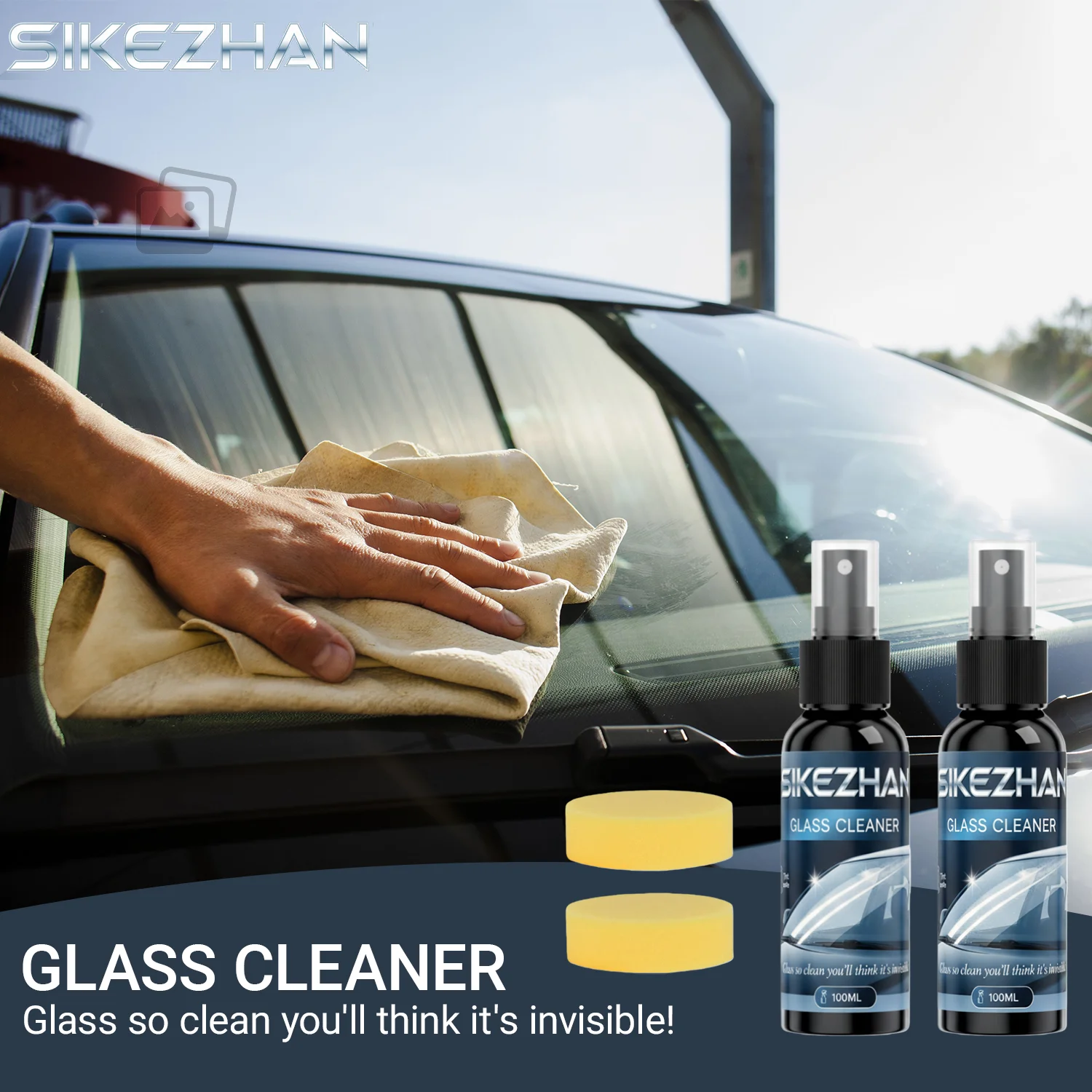 منظف زجاجي آمن وخالي من الأمونيا، بخاخ احترافي خالي من الخطوط لزجاج السيارة الأمامي والنوافذ المنزلية