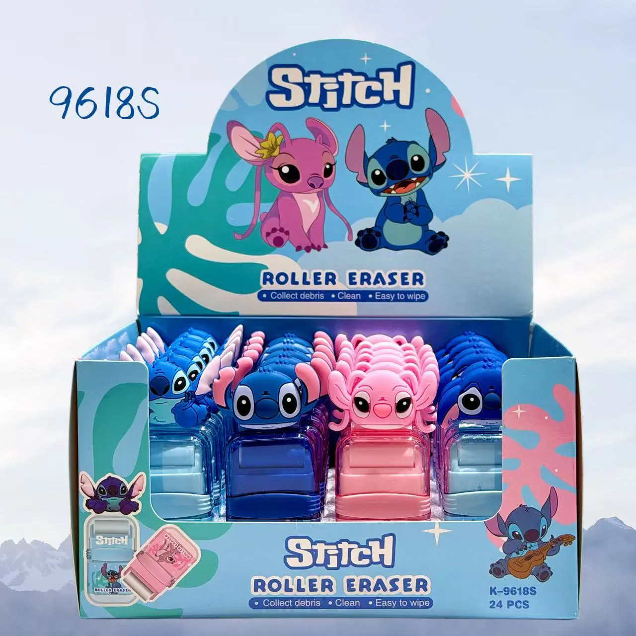 

4 pcs Stitch Roller Eraser Cartoon Cute Interstellar Baby Student Pencil Shaving Eraser Stationery Supplies Kids Gift