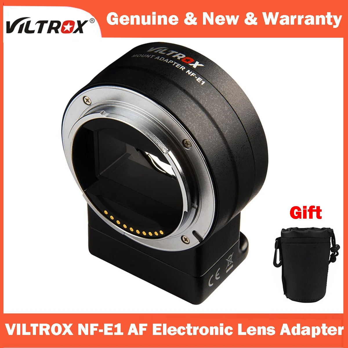 VILTROX NF-E1 Autofocus Electronic Lens Adapter Nikon F-mount series Lens to Sony E-mount Camera NEX A9 A7III A7RIII A7RII A7II