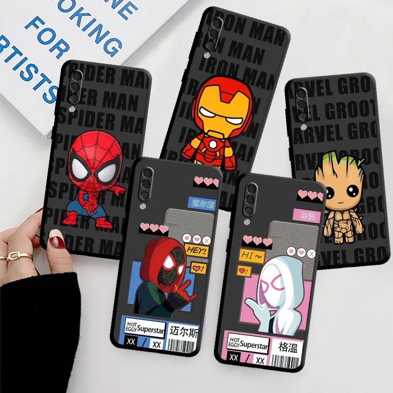 Iron Man Spider-Man Groot phone case for Samsung galaxy A53 A16 A13 A23 A34 A35 A51 A52 funda coque celulare protective cases