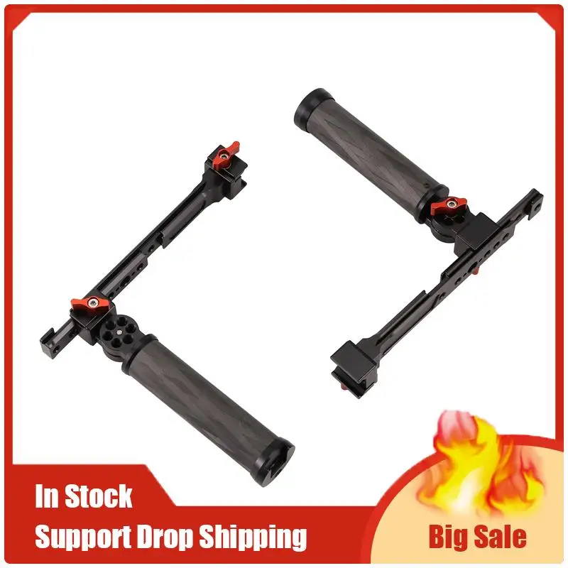 Top Deals Adjustable Handgrip Dual Carbon Handle Grip Clamp Mount For DJI Ronin RSC 2 RS2 Handheld Stabilizer Monitor Bracket
