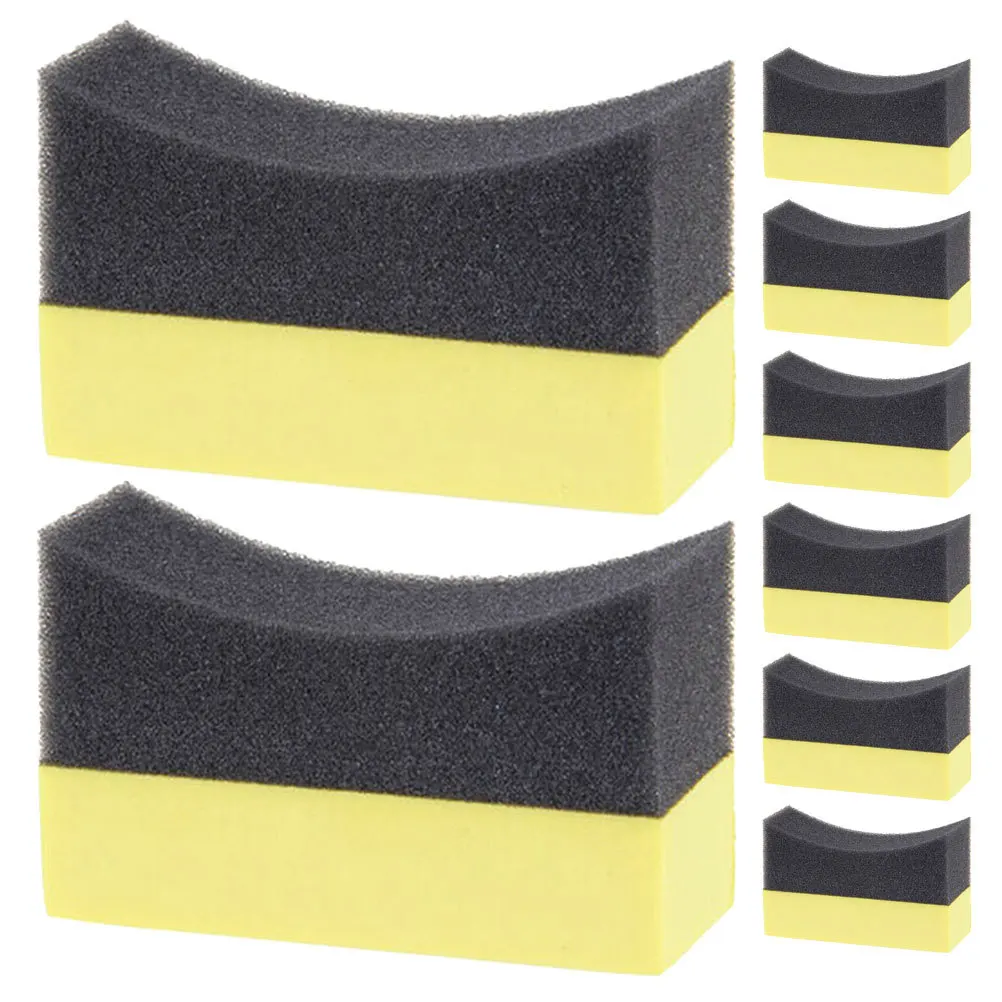 

8pcs Car Washing Soft Composite Pe Material Auto Cleaning Sponge For Cars Tires Windows Wax Applicator Pad Scrub Sponge