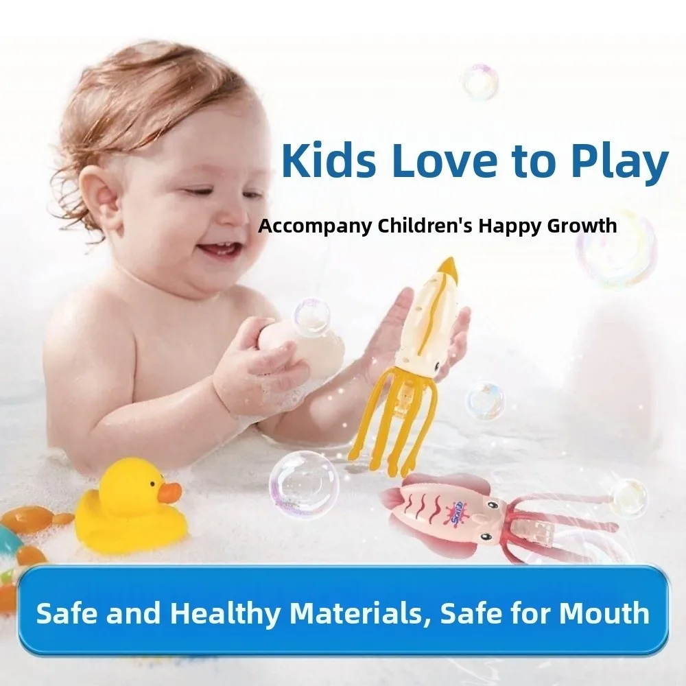 

Simulation Design Electric Squid Toy Anti True Cartoon Style Swimming Pool Toy Battery Powered Playing Squid Interactive Toy