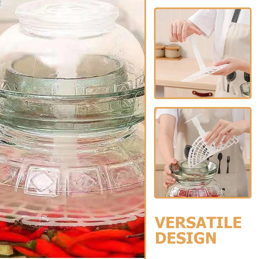 

2pcs Fermentation Tool Practical Weights Vegetable Press Jar Plastic Pickle Presser Fits Jars Improving