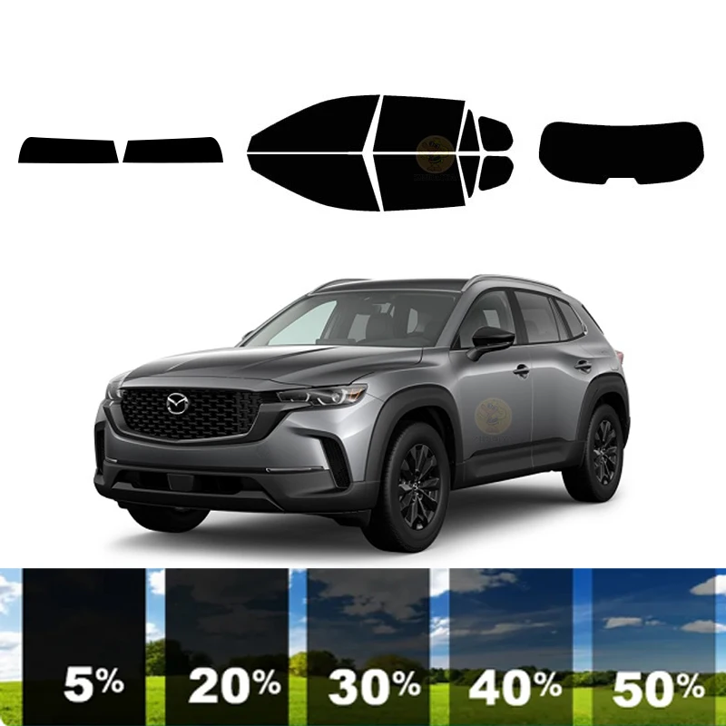 precut Removable Window Tint Film For Car 100% UVR 5%-70%VLT Heat Insulation Carbon ﻿For MAZDA CX-50 4 DR SUV 2023-2023