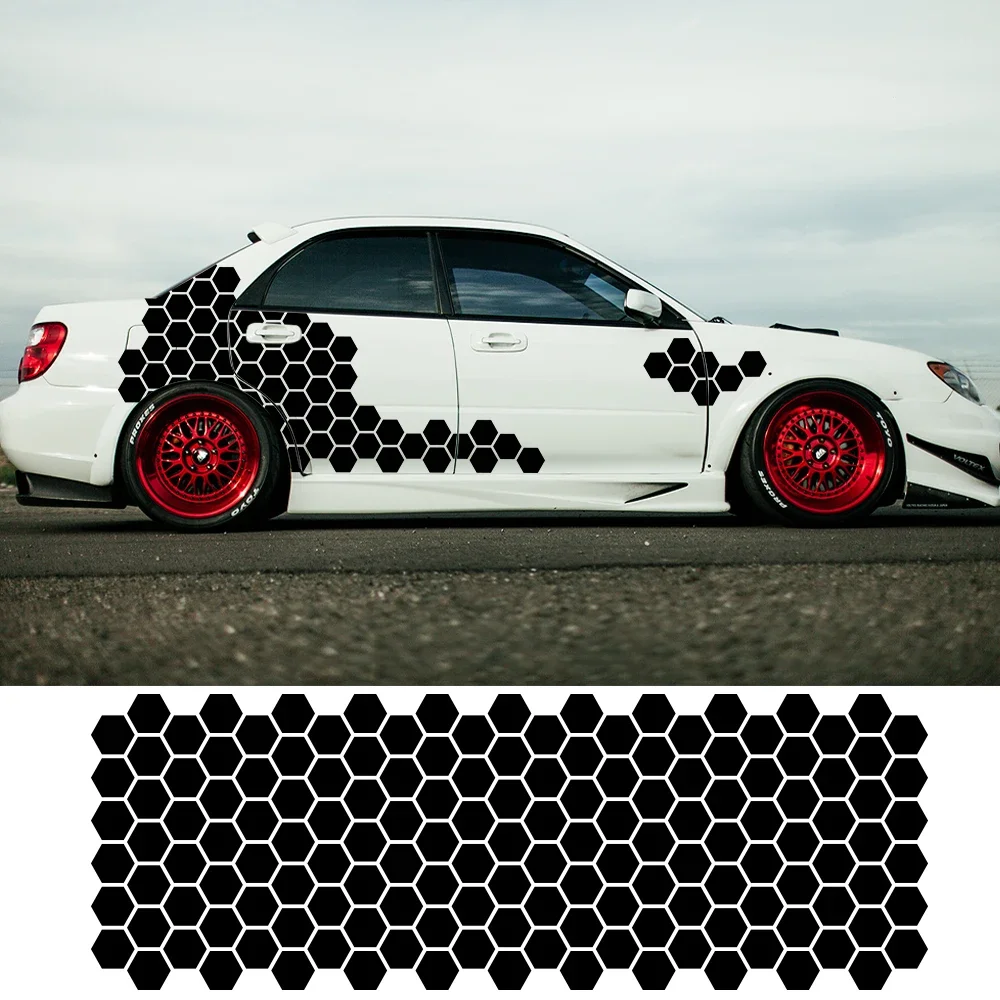 Car Camouflage Kit Solid Hexagon Honeycomb Graphics Truck Body Side Door Vinyl Decal Self Adhesive Sticker DIY Decor Accessories