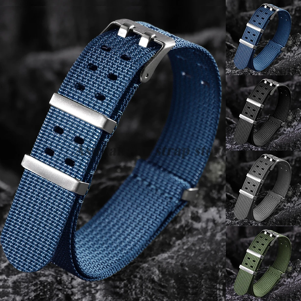 

Военный повседневный ремешок для часов Seiko и Omega, нейлоновый ремешок 20 мм, 22 мм, зеленый, черный, армейский спортивный браслет, ремень для женщин и мужчин