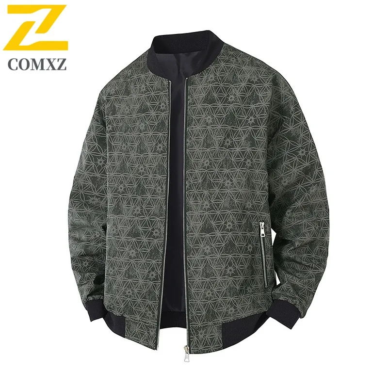 

COMXZ Coat Men Autumn New Jacket Trend Brand Windbreaker Handsome Casual Stand Collar Lightweight Street Style Comfort Fit 2025