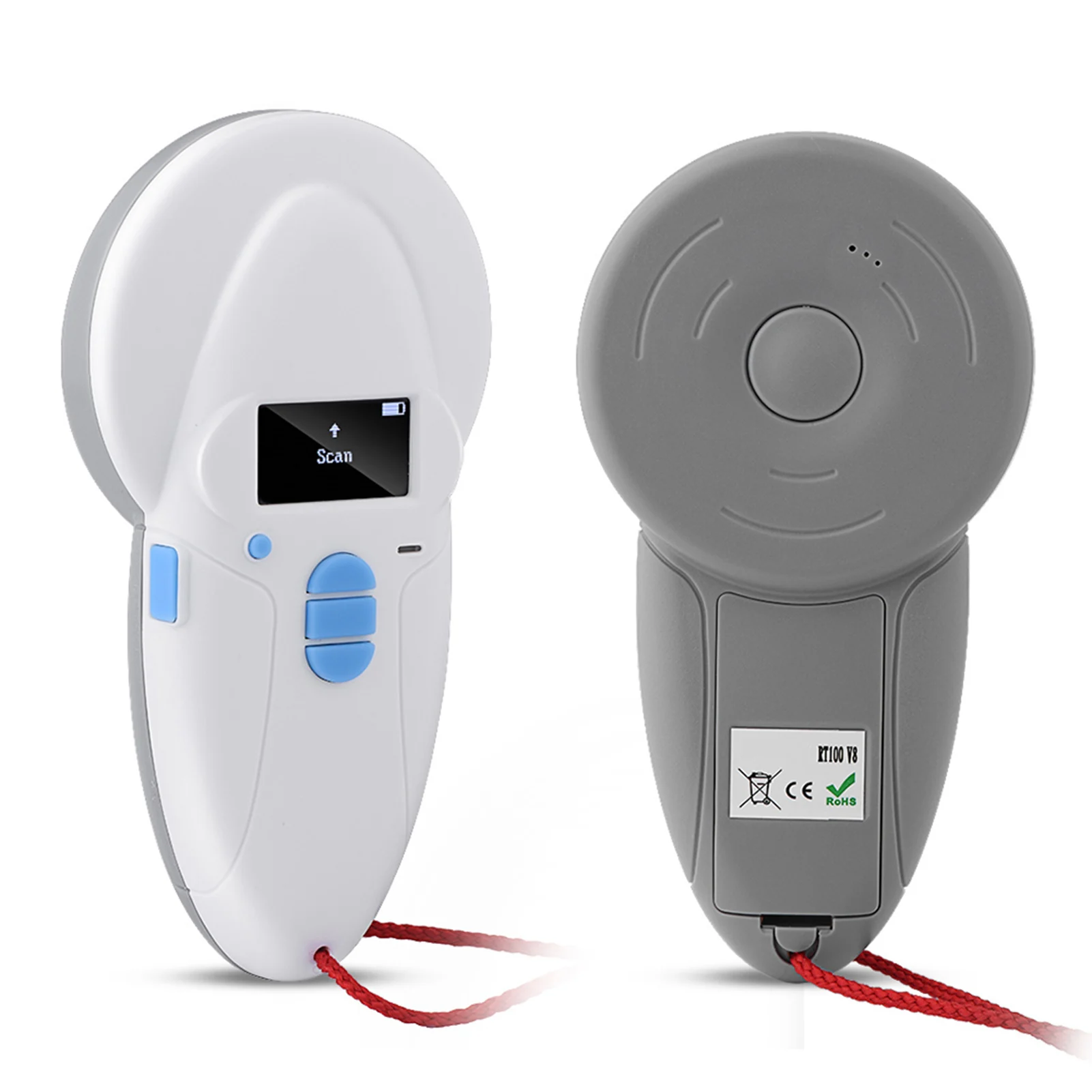 المهنية المحمولة القابلة لإعادة الشحن قارئ الحيوان رقاقة معرف قارئ الحيوانات الأليفة رقاقة RFID الماسح الضوئي قراءة سريعة خفيفة الوزن سهلة التشغيل